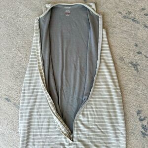 Woolino Baby Sleep Bag with Feet, Merino Wool & Organic Cotton, Birch Gray